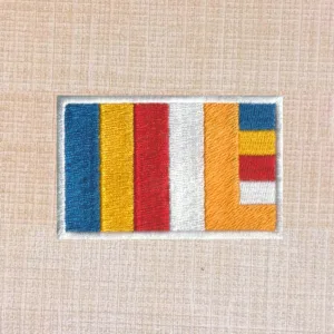 Buddhist Flag Embroidered Iron On Patch
