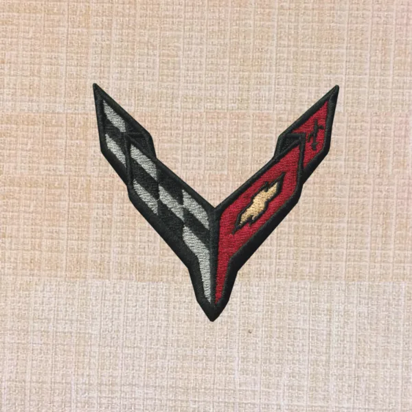 Chevrolet Corvette New Logo Embroidered Iron On Patch