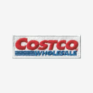 Costco Wholesale logo embroidered iron-on patch for uniforms, hats, and work bags.