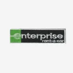 Enterprise Rent-A-Car logo embroidered iron-on patch for uniforms and travel gear.