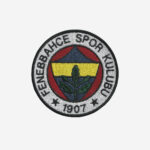 Fenerbahçe Spor Kulübü logo embroidered iron-on patch in red, yellow, blue, and green