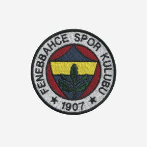 Fenerbahçe Spor Kulübü logo embroidered iron-on patch in red, yellow, blue, and green