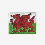 Flag of Wales Embroidered Iron On Patch