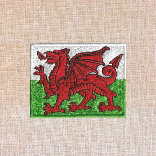 Flag of Wales Embroidered Iron On Patch