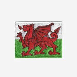 Flag of Wales Embroidered Iron On Patch