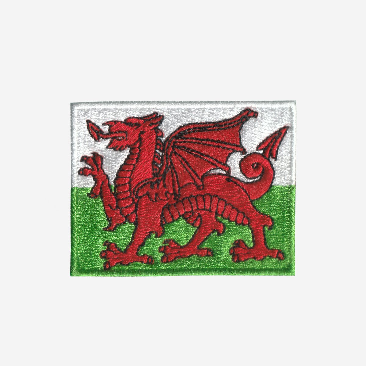 Flag of Wales Embroidered Iron On Patch - Patchcrafts.com