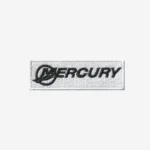Mercury Marine boat logo embroidered iron-on patch for boating apparel and gear.