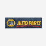 NAPA Auto Parts logo embroidered iron-on patch for mechanic uniforms and gear.