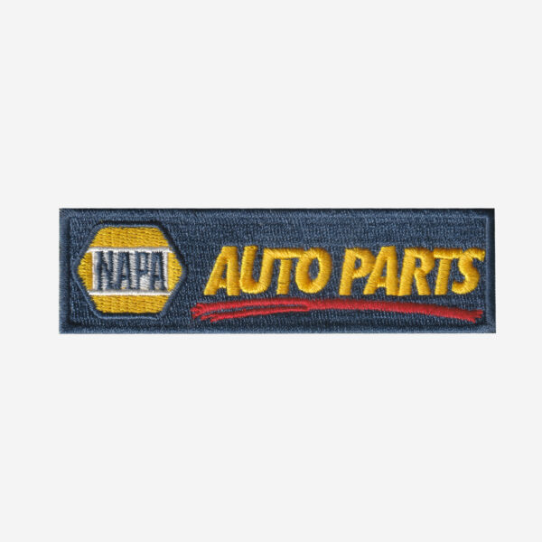Napa Auto Parts Logo Embroidered Iron On Patch NAPA Auto Parts logo embroidered iron-on patch for mechanic uniforms and gear.