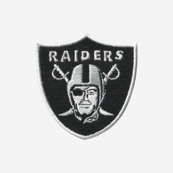 Oakland Raiders Logo Embroidered Iron On Patch Oakland Raiders logo embroidered iron-on patch for customizing NFL fan apparel and accessories.
