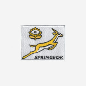 South African Rugby Springboks logo embroidered iron-on patch for fan apparel.