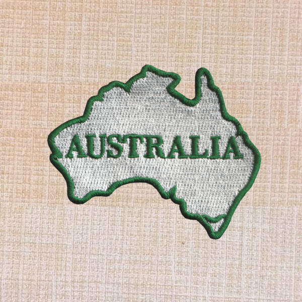 Australia Map Embroidered Iron On Patch