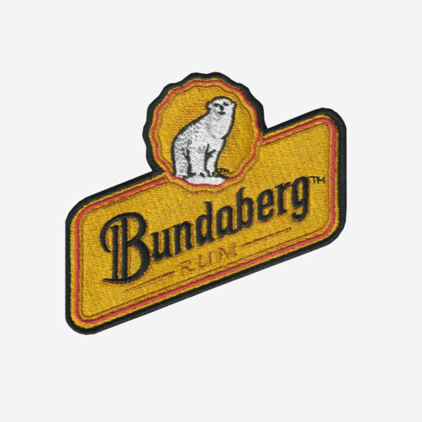 Bundaberg Rum logo digital embroidery design for customizing jackets, hats, and gifts.