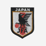 Japan National Football Team embroidered iron-on patch for fan gear and apparel.