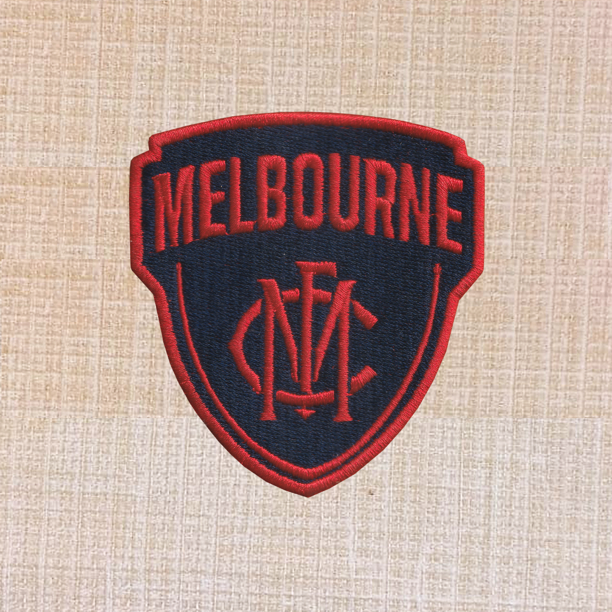 Melbourne Football Club Logo Embroidered Iron On Patch - Patchcrafts.com