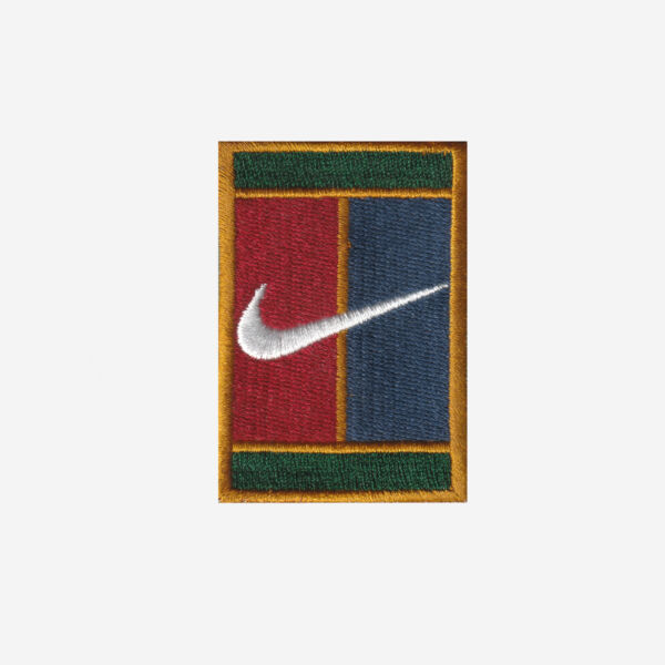 Nike Tennis Logo Embroidered Iron On Patch Nike Tennis embroidered iron-on patch featuring the swoosh logo