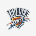 Oklahoma City Thunder Logo Embroidered Iron-On Patch – NBA Team Badge for Jackets and Hats