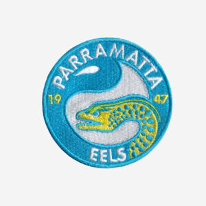 Parramatta Eels Logo Embroidered Iron-On Patch – NRL Team Badge for Jackets, Hats, and Bags