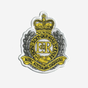 Royal Australian Engineers Logo Embroidered Iron-On Patch – Military Corps Badge for Jackets and Uniforms