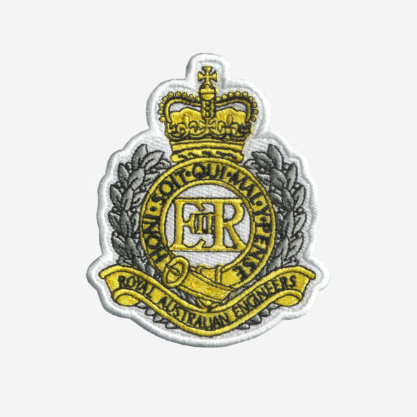 Royal Australian Engineers Logo Embroidered Iron On Patch Royal Australian Engineers Logo Embroidered Iron-On Patch – Military Corps Badge for Jackets and Uniforms