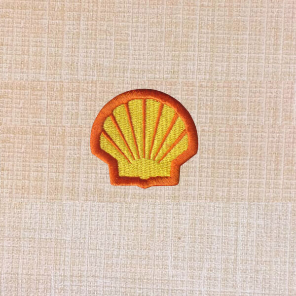 Shell Logo Embroidered Iron On Patch