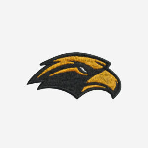 Embroidered patch of Southern Miss Golden Eagles secondary logo