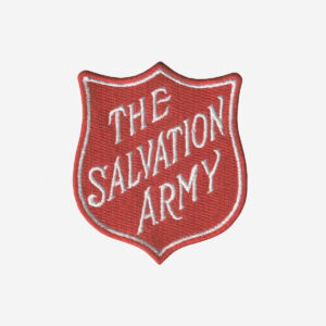 The Salvation Army red shield embroidered iron-on patch