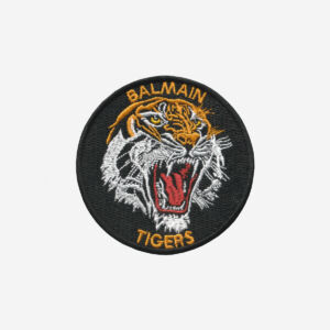 Balmain Tigers Rugby League Football Club Logo Embroidered Iron-On Patch – NRL Team Badge for Jerseys and Apparel