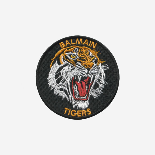 Balmain Tigers Rugby League Football Club Logo Embroidered Iron-On Patch – NRL Team Badge for Jerseys and Apparel