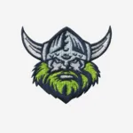 Canberra Raiders Logo Embroidered Iron-On Patch – NRL Team Badge for Jerseys, Jackets, Hats, and Supporter Gear