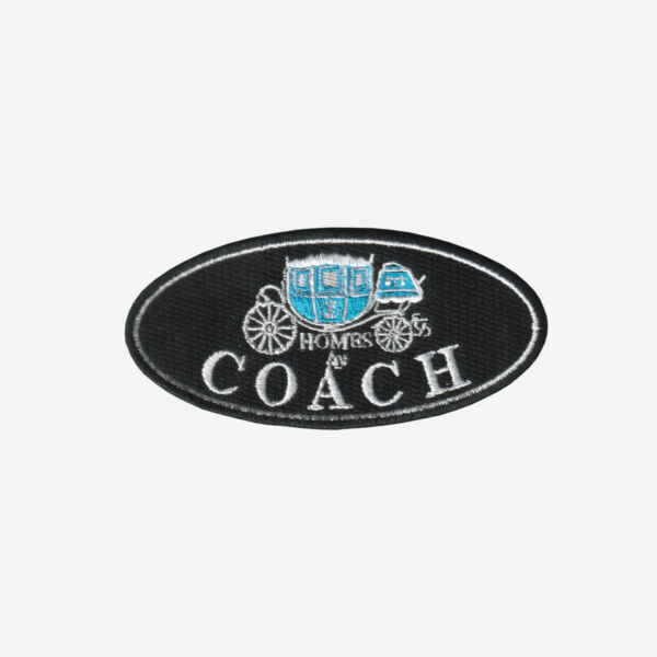 Coach Logo Embroidered Iron-On Patch – Designer Badge for Jackets, Bags, and Hats