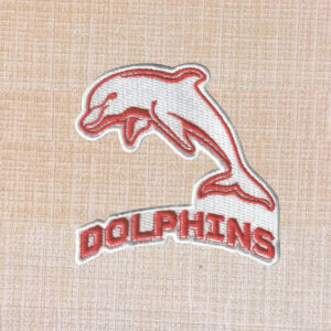 Dolphins NRL Logo Embroidered Iron On Patch