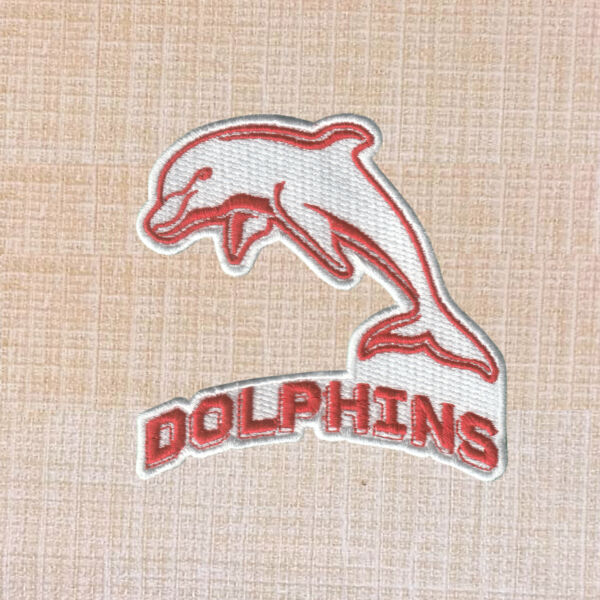 Dolphins NRL Logo Embroidered Iron On Patch