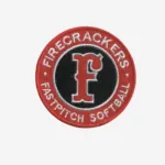 Firecracker Softball Team Logo Embroidered Iron On Patch