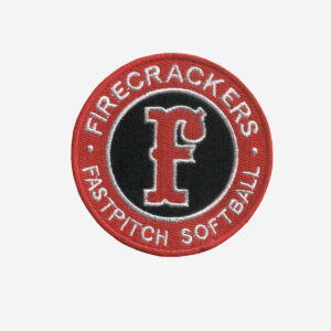 Firecracker Softball Team Logo Embroidered Iron On Patch