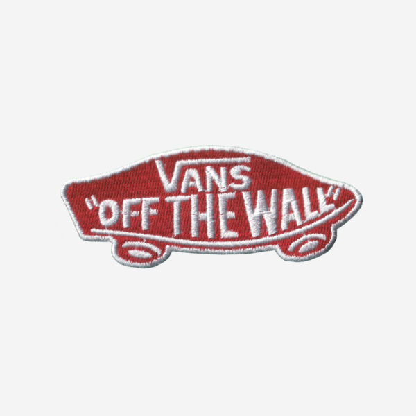 Vans Logo Embroidered Iron-On Patch – Skate Brand Badge for Jackets, Hats, and Bags