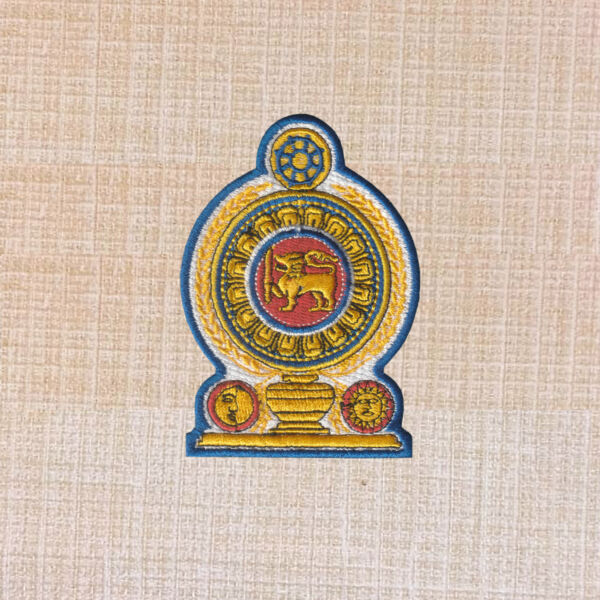 National Emblem of Sri Lanka Embroidered Iron On Patch