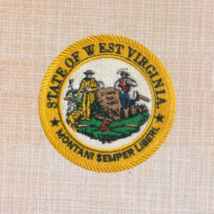 Seal of West Virginia Embroidered Iron On Patch