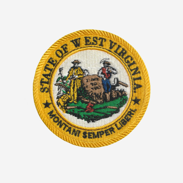 Seal of West Virginia Embroidered Iron On Patch Seal of West Virginia Embroidered Iron On Patch