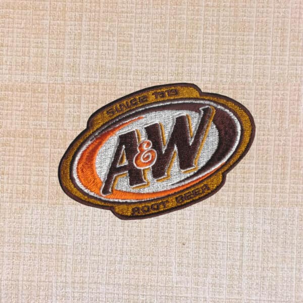 A&W Root Beer Logo Embroidered Iron On Patch
