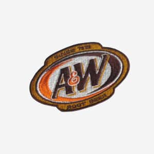 A&W Root Beer Logo Embroidered Iron On Patch