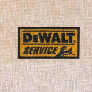 DeWalt Service Logo Embroidered Iron On Patch