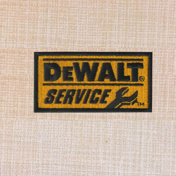DeWalt Service Logo Embroidered Iron On Patch