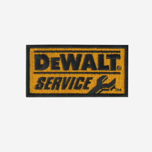 DeWalt Service Logo Embroidered Iron On Patch