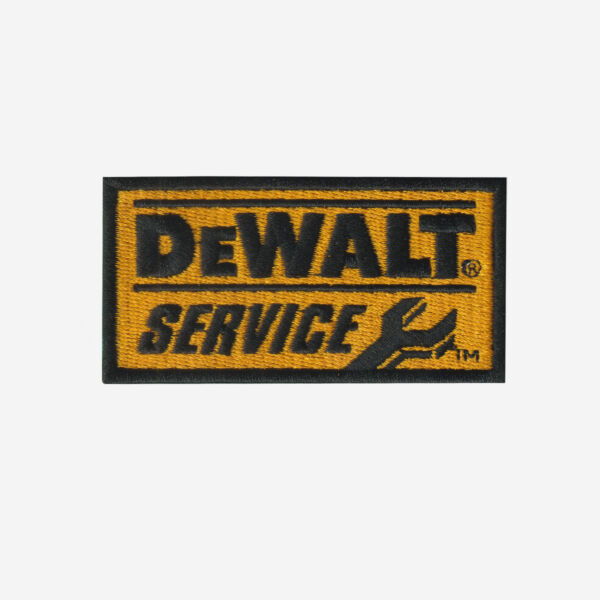 DeWalt Service Logo Embroidered Iron On Patch