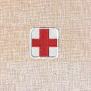 First Aid, Medical Cross Embroidered Iron On Patch X 2Pcs - Image 4