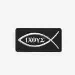 Jesus Christian Fish Symbol Embroidered Iron On Patch