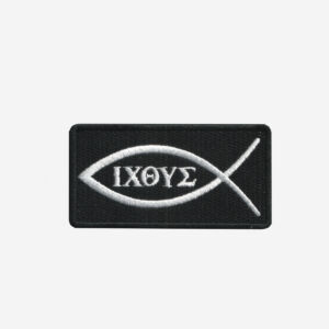 Jesus Christian Fish Symbol Embroidered Iron On Patch