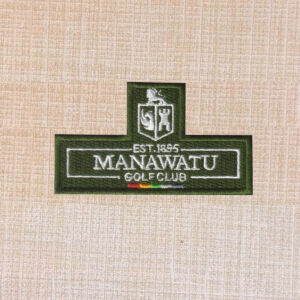 Manawatu Golf Club Logo Embroidered Iron On Patch Black - Image 2