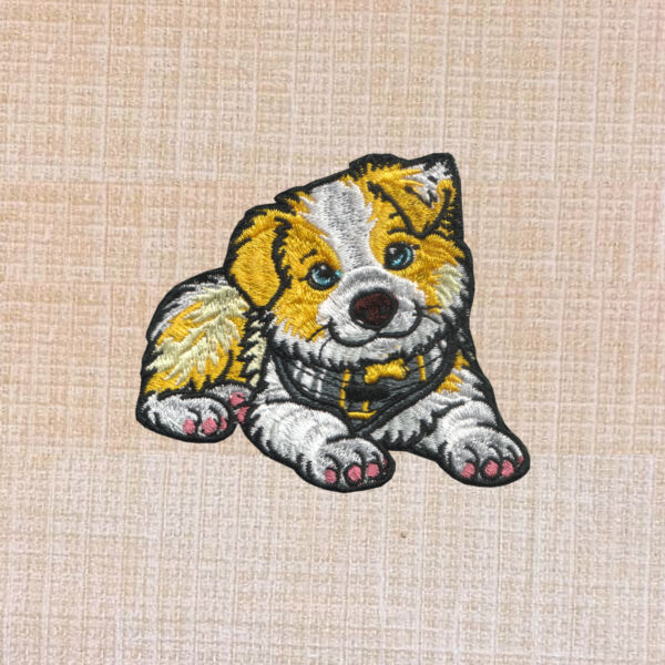Cute Puppy Embroidered Iron On Patch 2